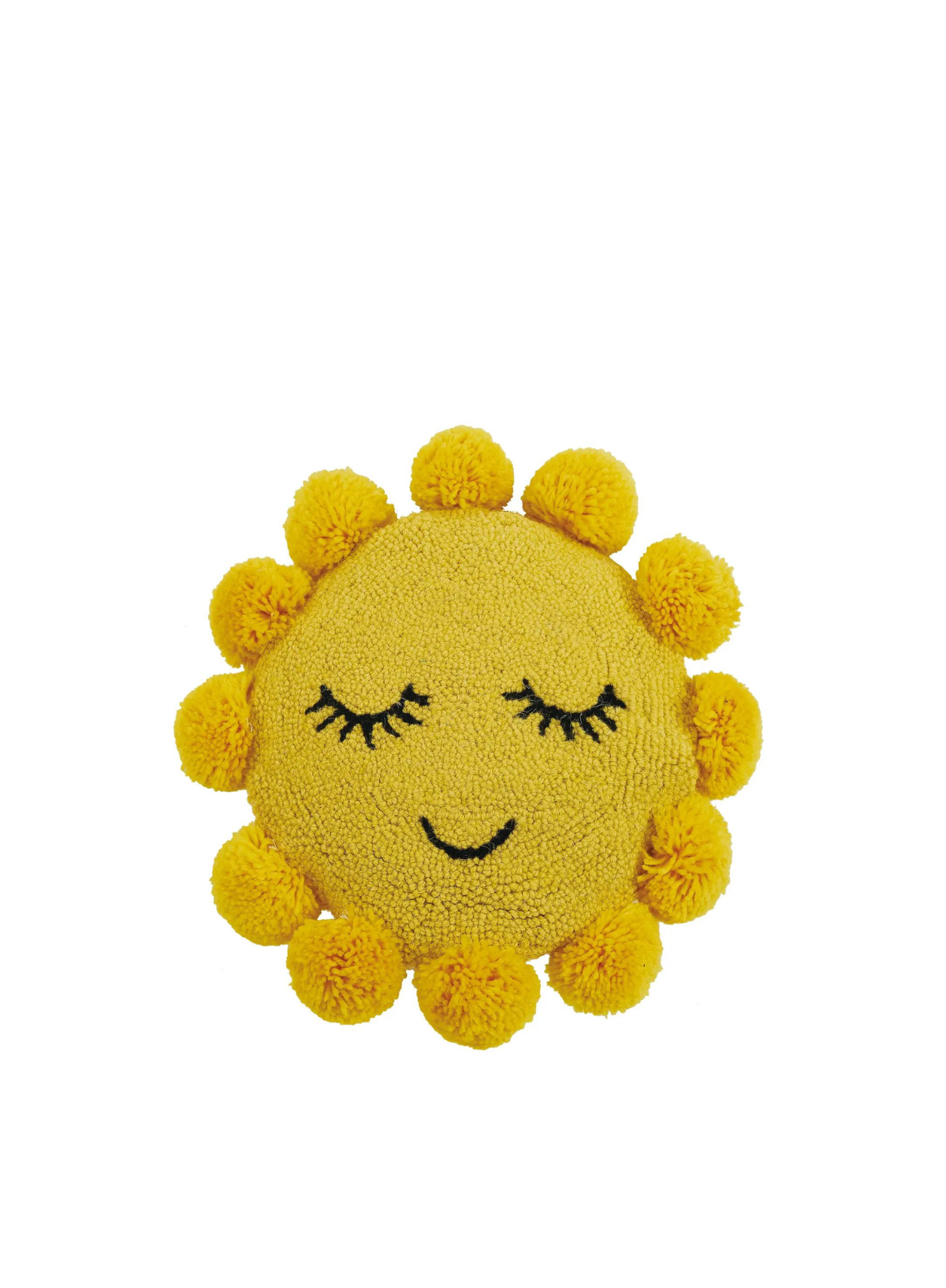 Sunshine Hook Cushion w/Pom Poms from Peking Handicraft