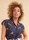 Peggy Top in Navy Tigers from Palava