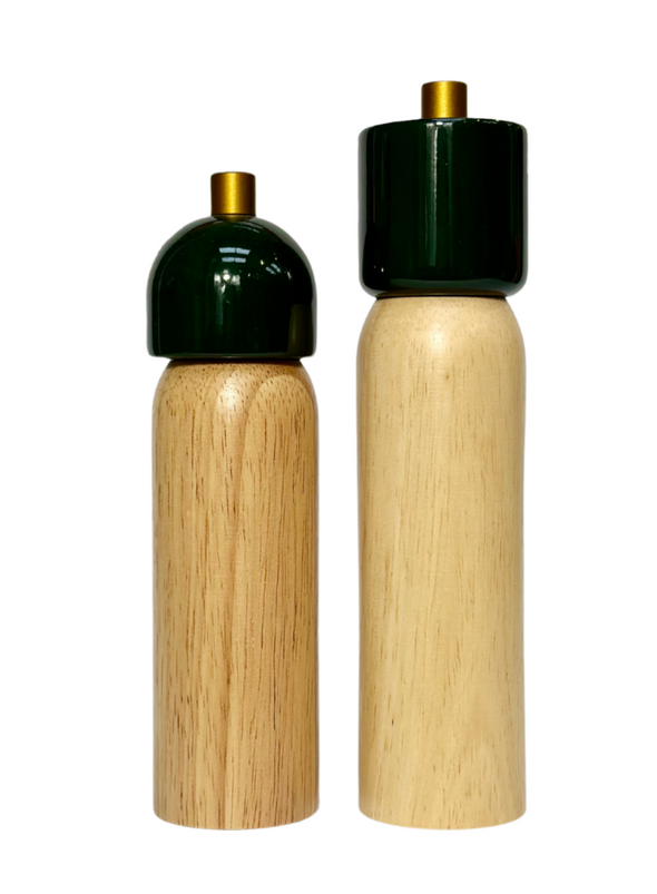 Large Salt/Pepper Grinder in Green & Gold from MÆGEN
