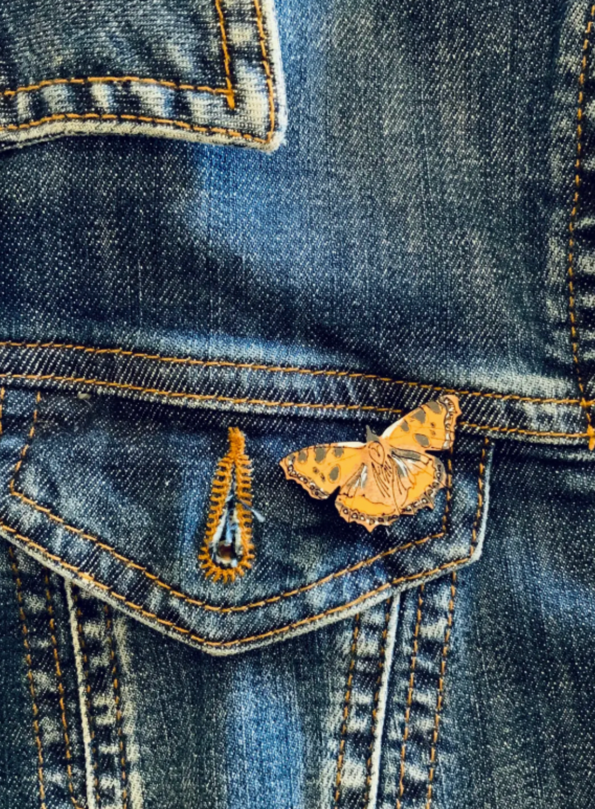 Tortoiseshell Butterfly Mini Pin from Lily Faith