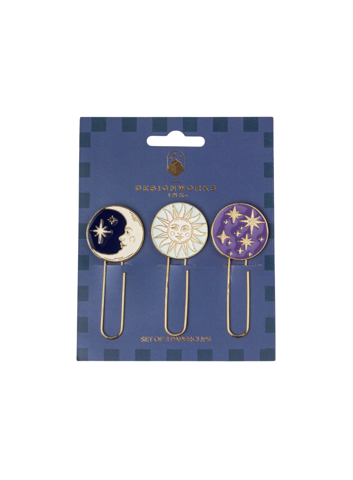 Design works Set of 3 Paperclips - Celestial
