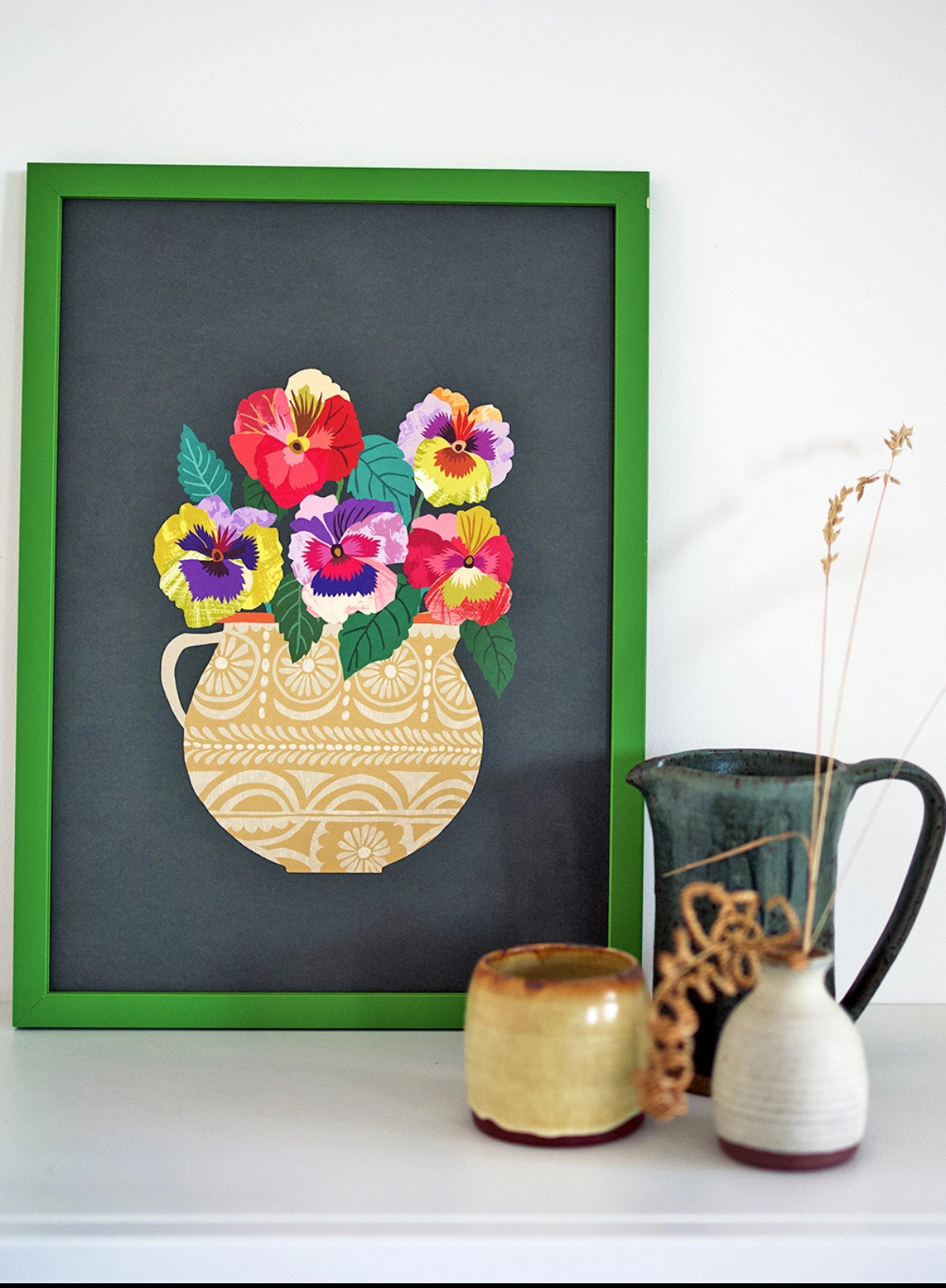 Brie Harrison Pansies Print A4