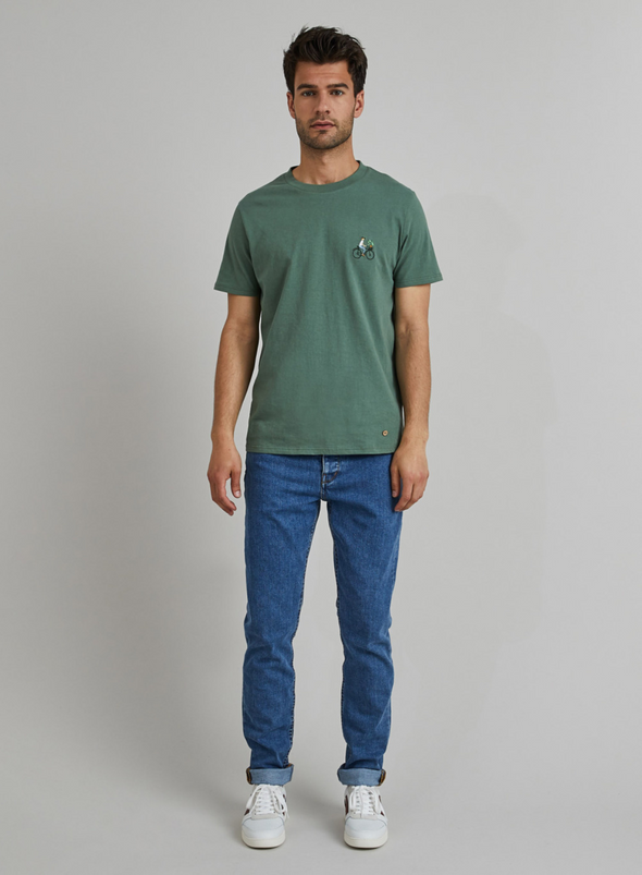 Arcy Cotton T-Shirt in Khaki from Faguo