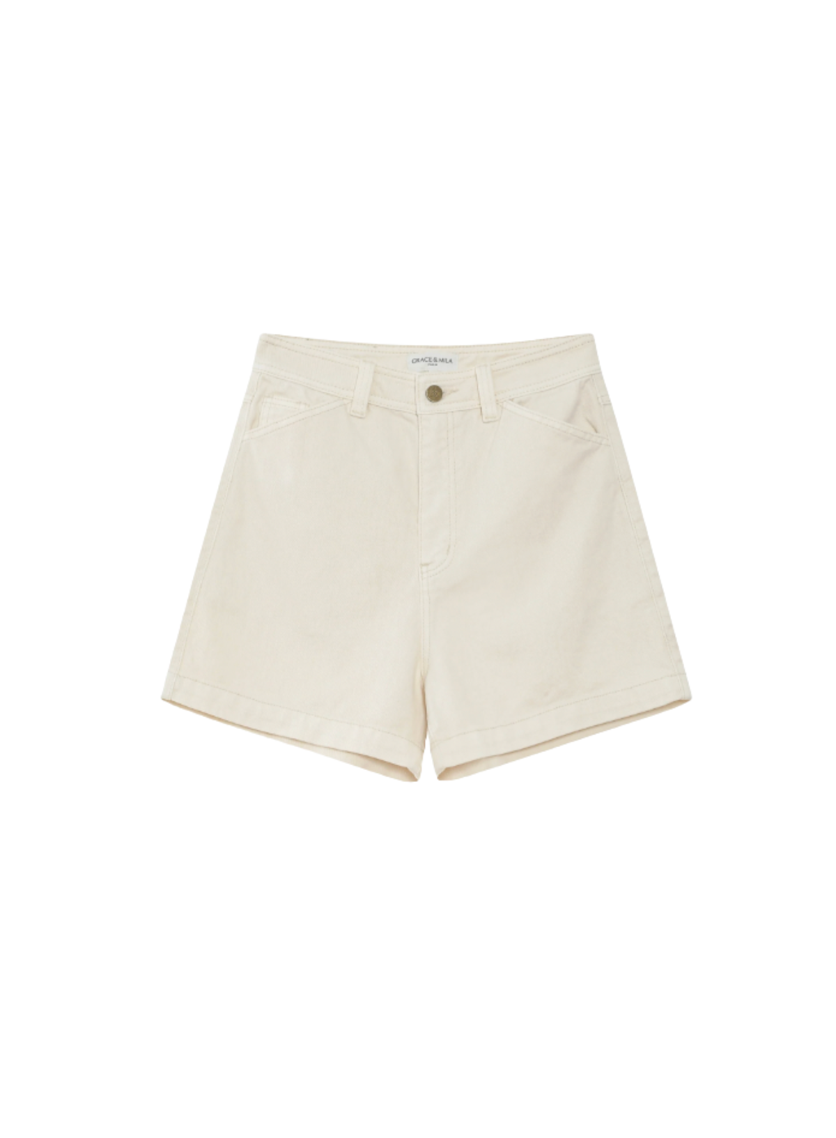 Grace & Mila  Verne Shorts in Ecru