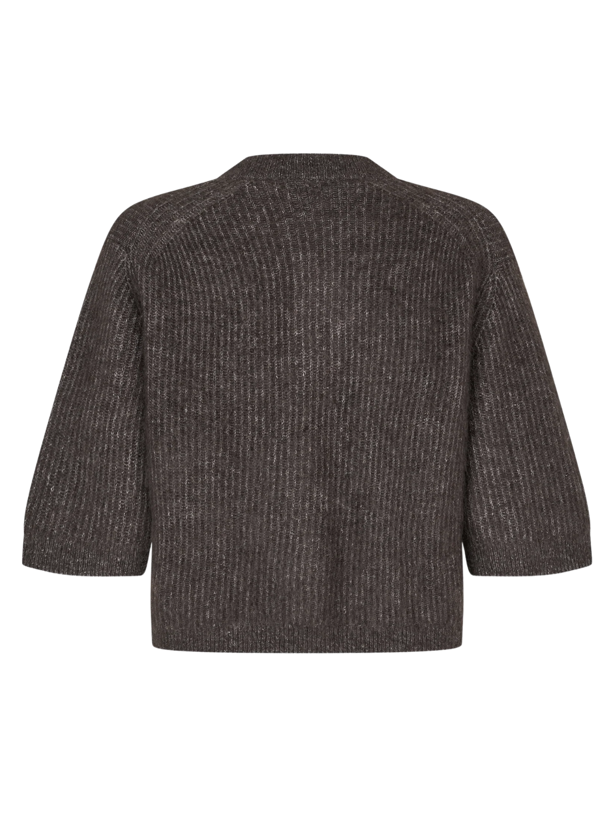 Second Female Andrea Knit Rib Cardigan in Chocolate Tort