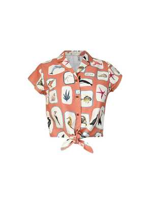 Peggy Top in Red Coastal Memoirs from Palava