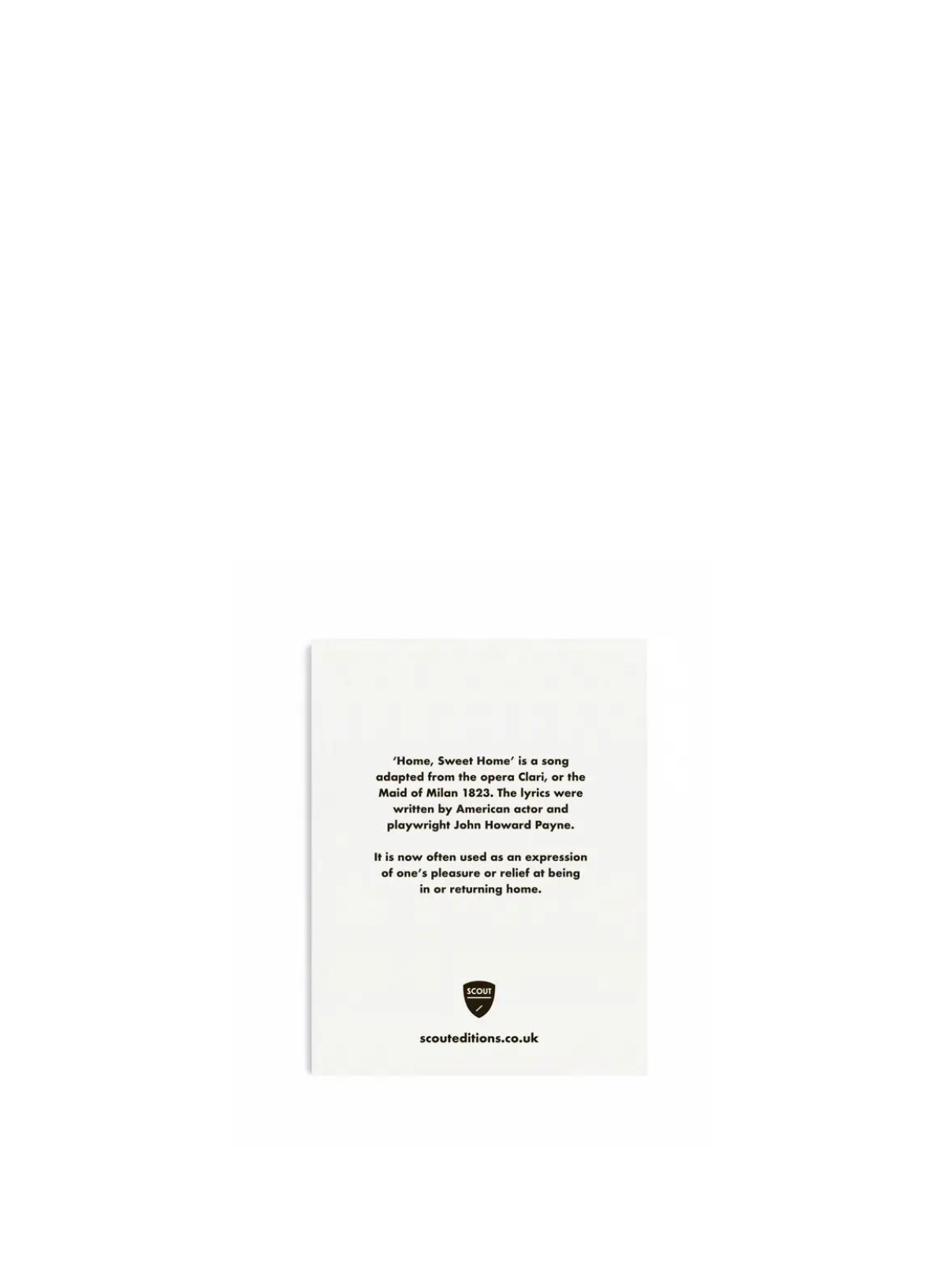 Home Mini Card from Scout Editions