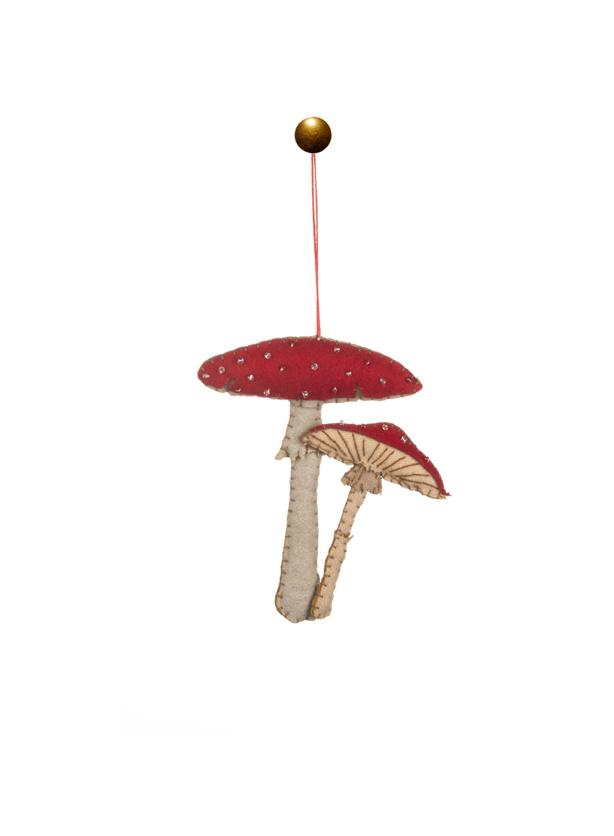 Red Topped Toadstools Hanging from Shoeless Joe