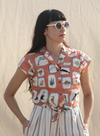 Peggy Top in Red Coastal Memoirs from Palava