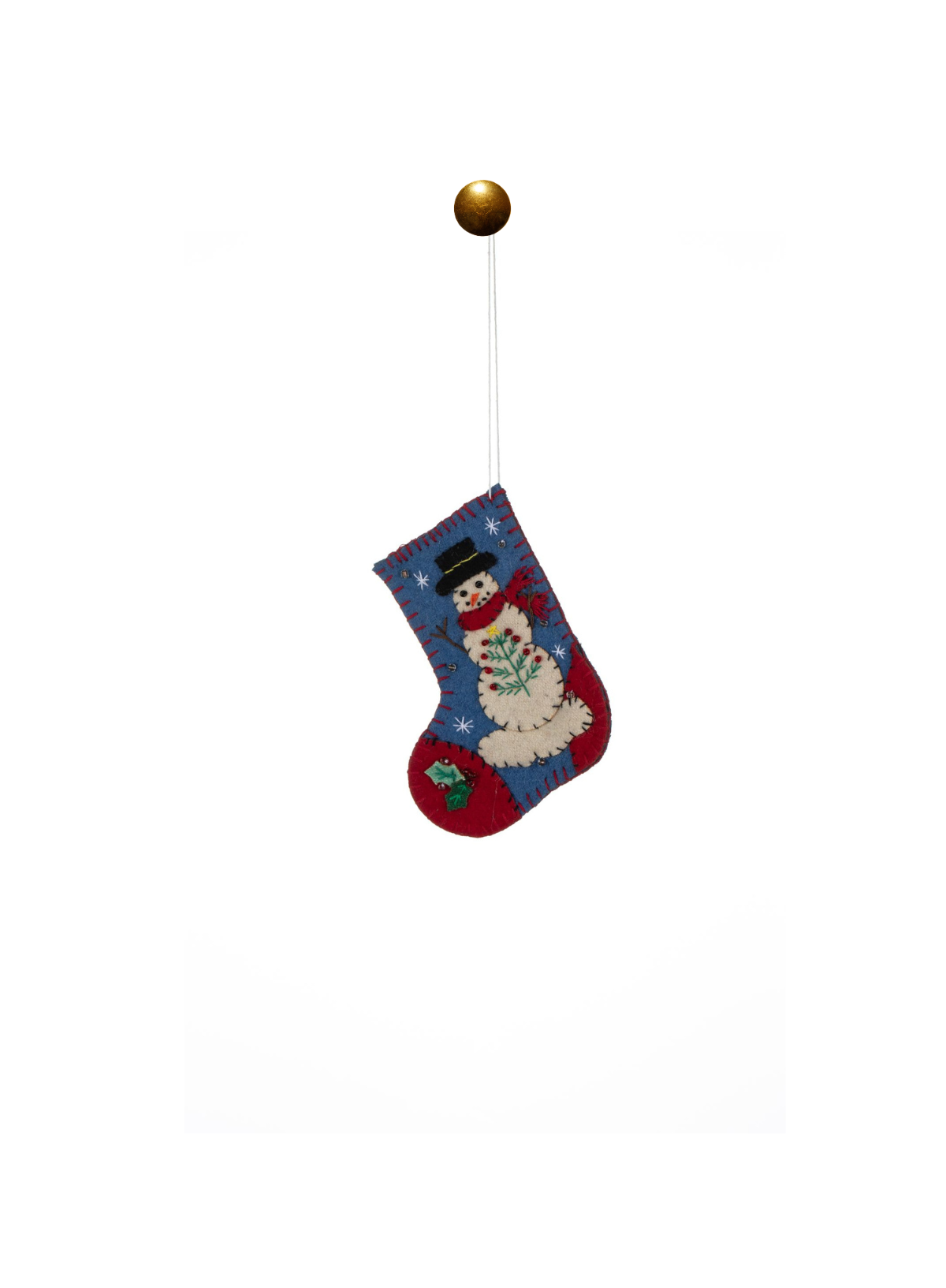 Felt Snowman Stocking from Shoeless Joe