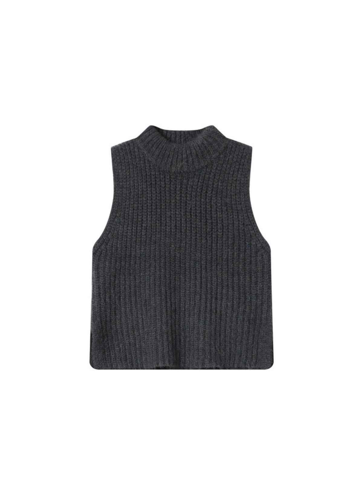Sablon Knit Vest in Anthracite from Grace & Mila