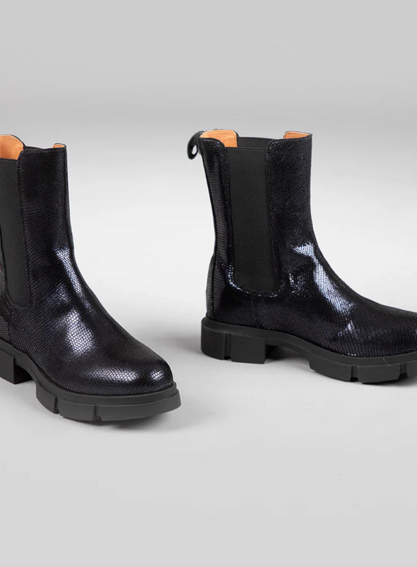 June Boots in Navy Metallic from Esska