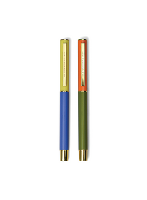 Colourblock Pens in Cobalt and Army Green from Designworks Ink