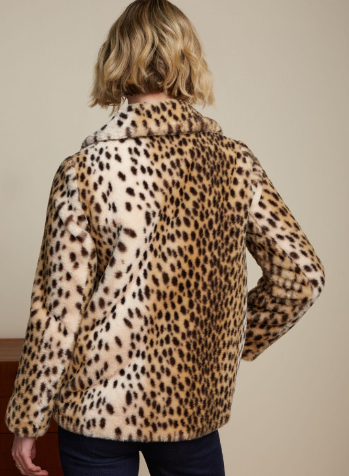 Cheetah top fur coat
