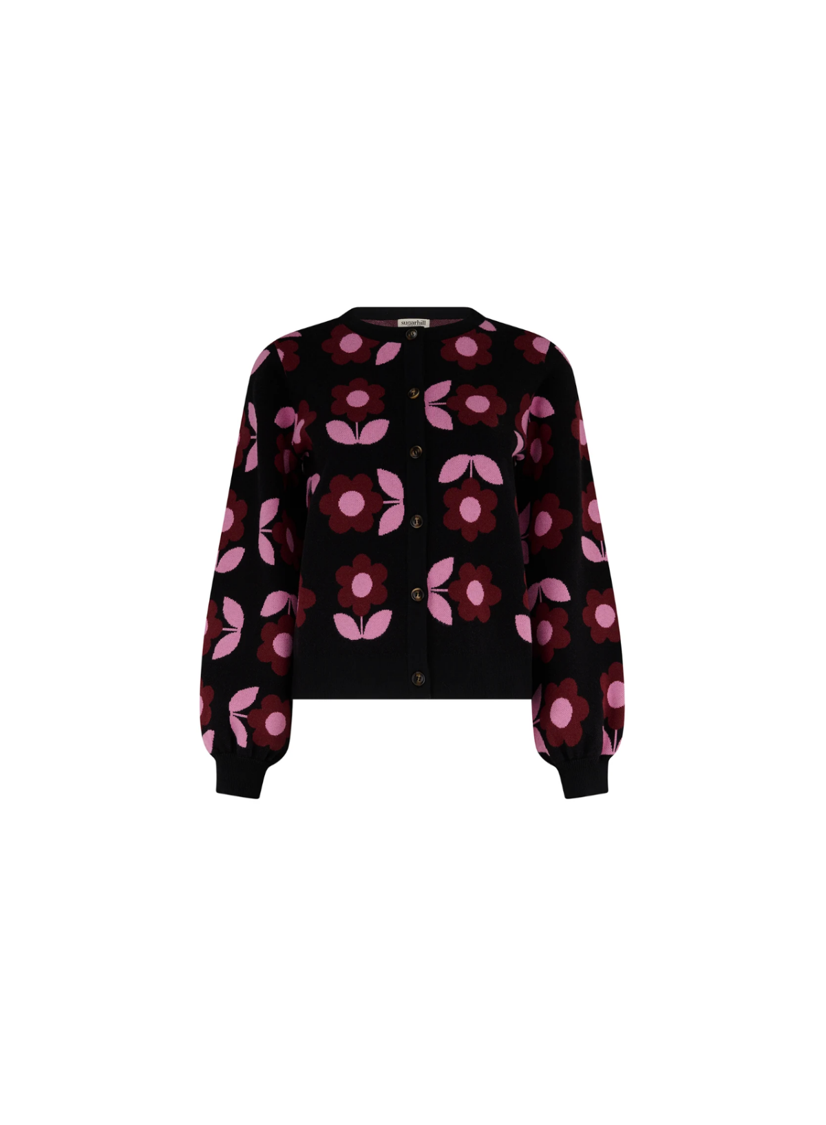 Sugarhill Venetia Cardigan in Black Mod Daisy