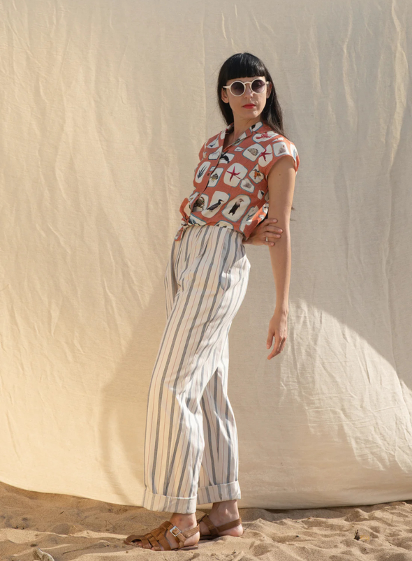 Peggy Top in Red Coastal Memoirs from Palava