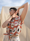 Peggy Top in Red Coastal Memoirs from Palava