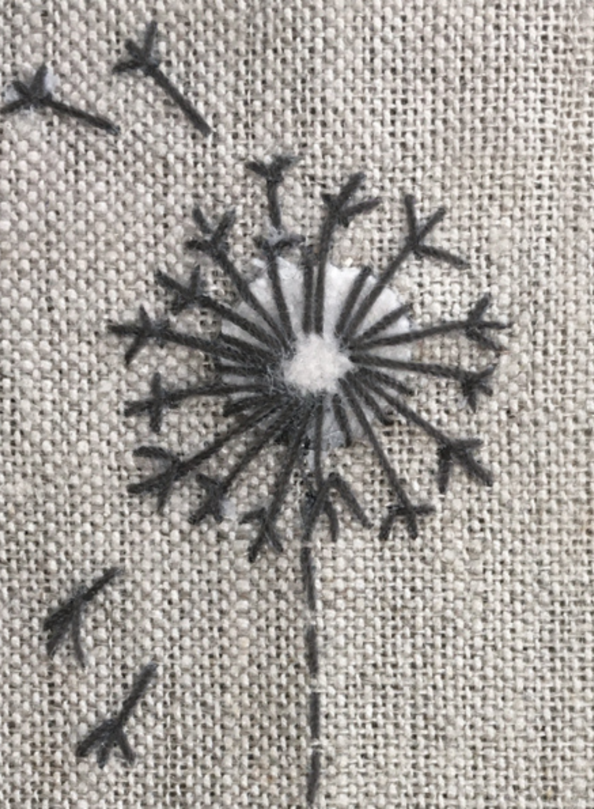 East of India Linen bookmark Dandelion