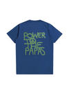 Basic T-Shirt Power to The Papas in Stargazer Blue from Far Afield