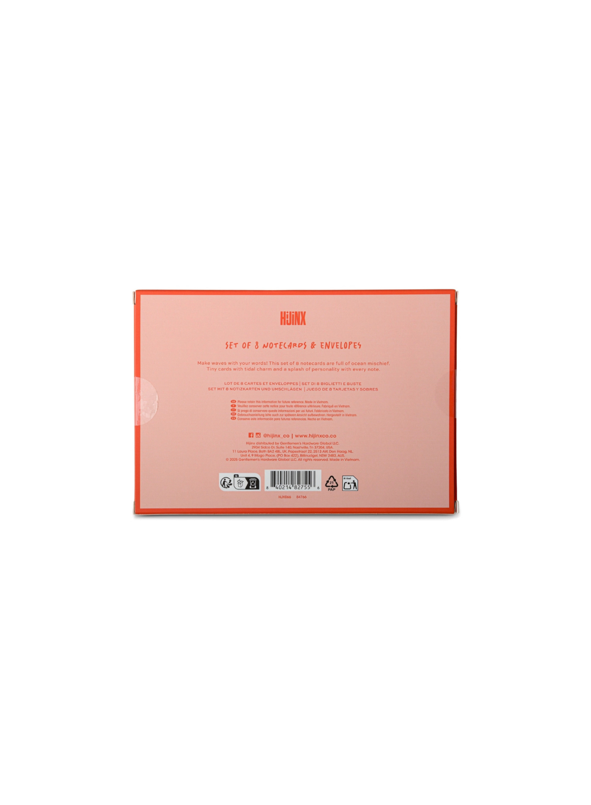 Designworks Ink Hijinx Notecards (Set of 8 ) Ocean Notes