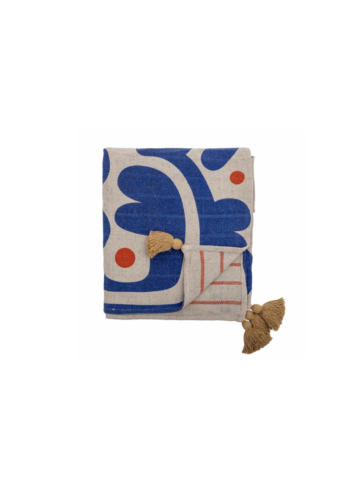 Bloomingville Eviaya Recycled Cotton Blue Throw