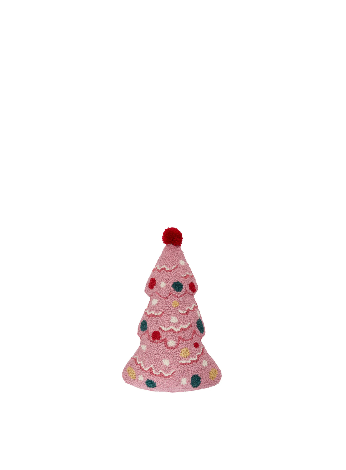 Shaped Holiday Tree W/Pom Cushion from Peking Handicraft