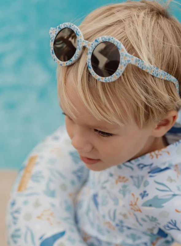 Sunglasses Round in Ocean Dreams Blue from Little Dutch