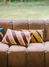 Striped Velvet Cushion in Rose from HK Living