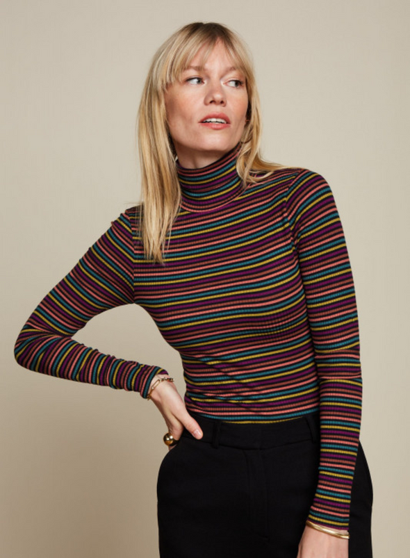 Rollneck Top Rolla Stripe in Umbre from King Louie