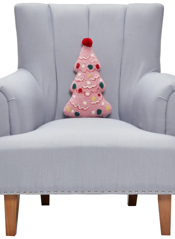 Shaped Holiday Tree W/Pom Cushion from Peking Handicraft