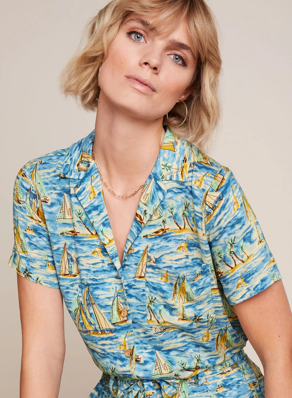 Bella Blouse Le Bec in Moonlight Blue from King Louie