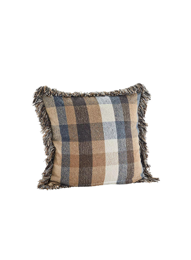 Checked Cushion with Fringes 60/60cm from Madam Stoltz