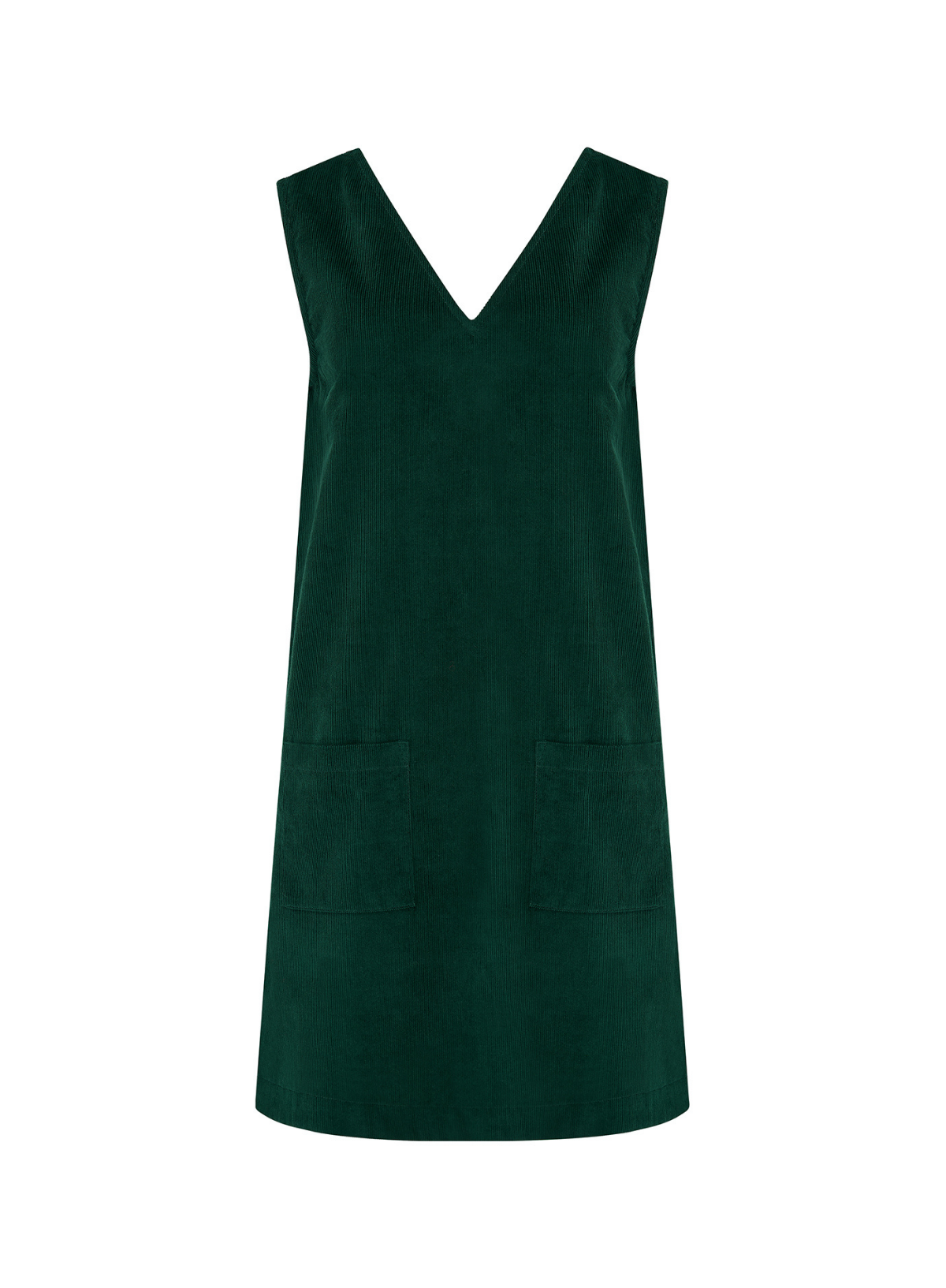 Kacy Tunic Dress in Green Cord from Sugarhill