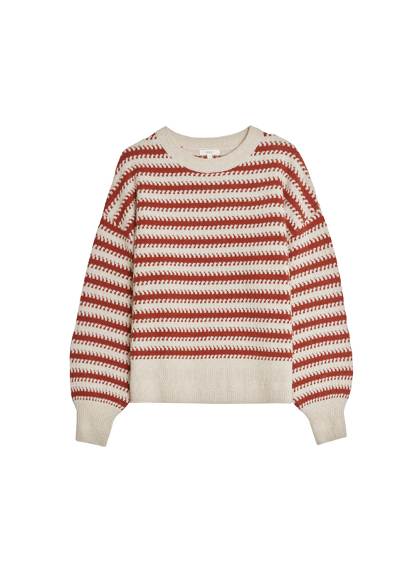 Daffy Jumper in Ecru + Ancient Pink from Yerse