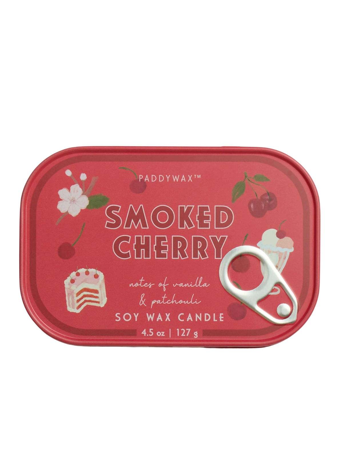 Paddywax 4.5oz Bistro Printed Tin - Smoked Cherry