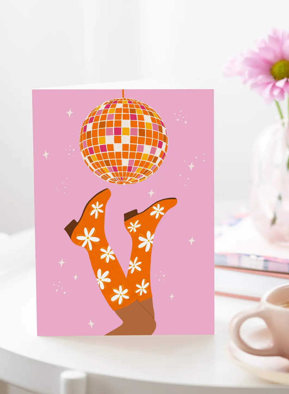 Daisy Disco Card from Tikkled Pink