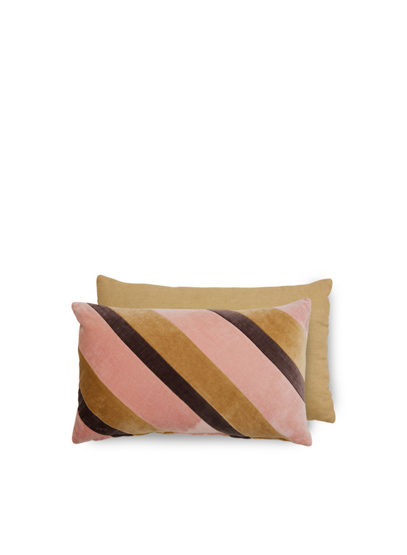 Striped Velvet Cushion in Sunkissed from HK Living