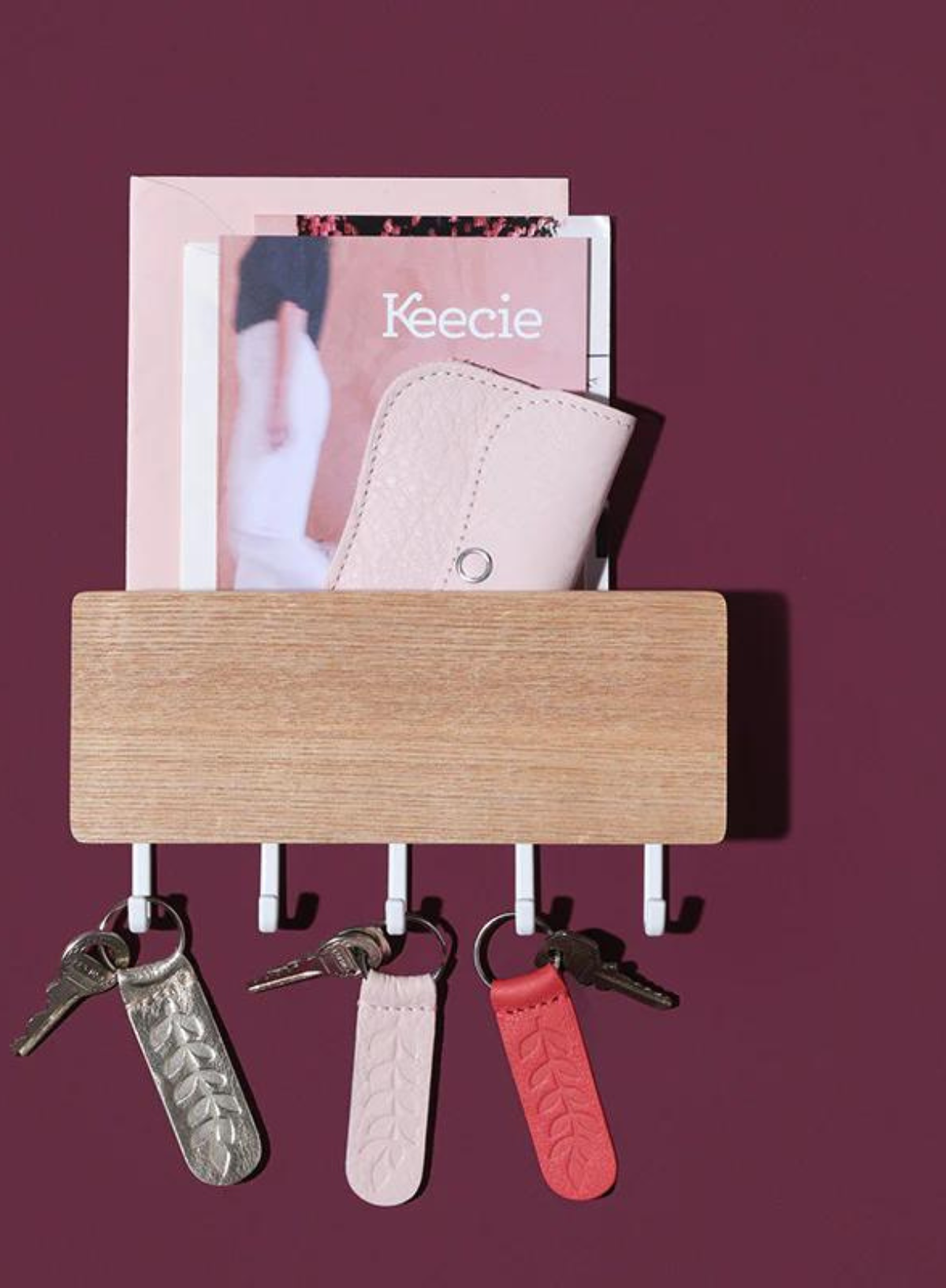 Pocket Garden Keyring in Coral from Keecie