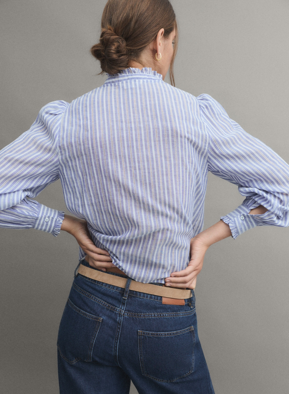 Eloisa Shirt in Blue Stripe from Ese O Ese