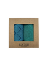 Paris and Tokyo Turquoise Sock Box Duo from Sixton
