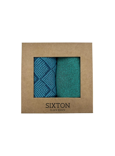 Paris and Tokyo Turquoise Sock Box Duo from Sixton