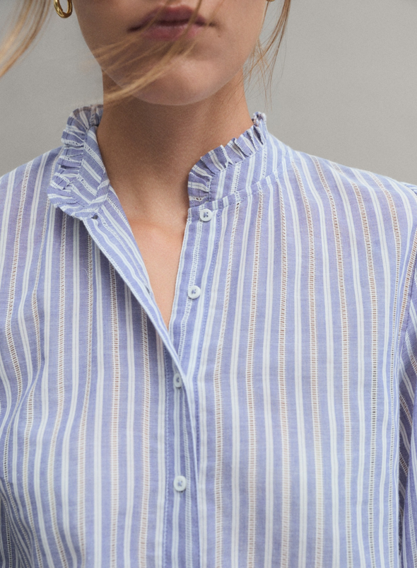 Eloisa Shirt in Blue Stripe from Ese O Ese