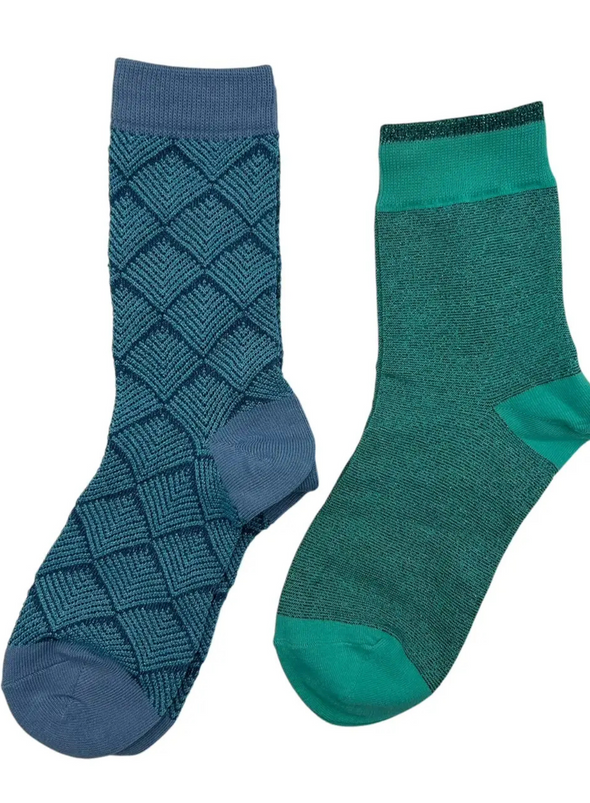 Paris and Tokyo Turquoise Sock Box Duo from Sixton