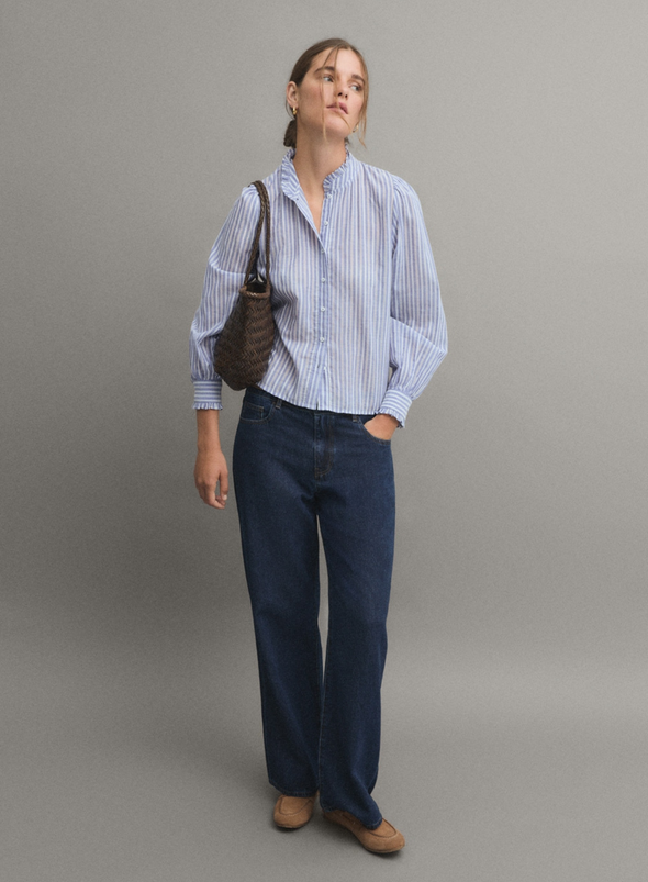 Eloisa Shirt in Blue Stripe from Ese O Ese