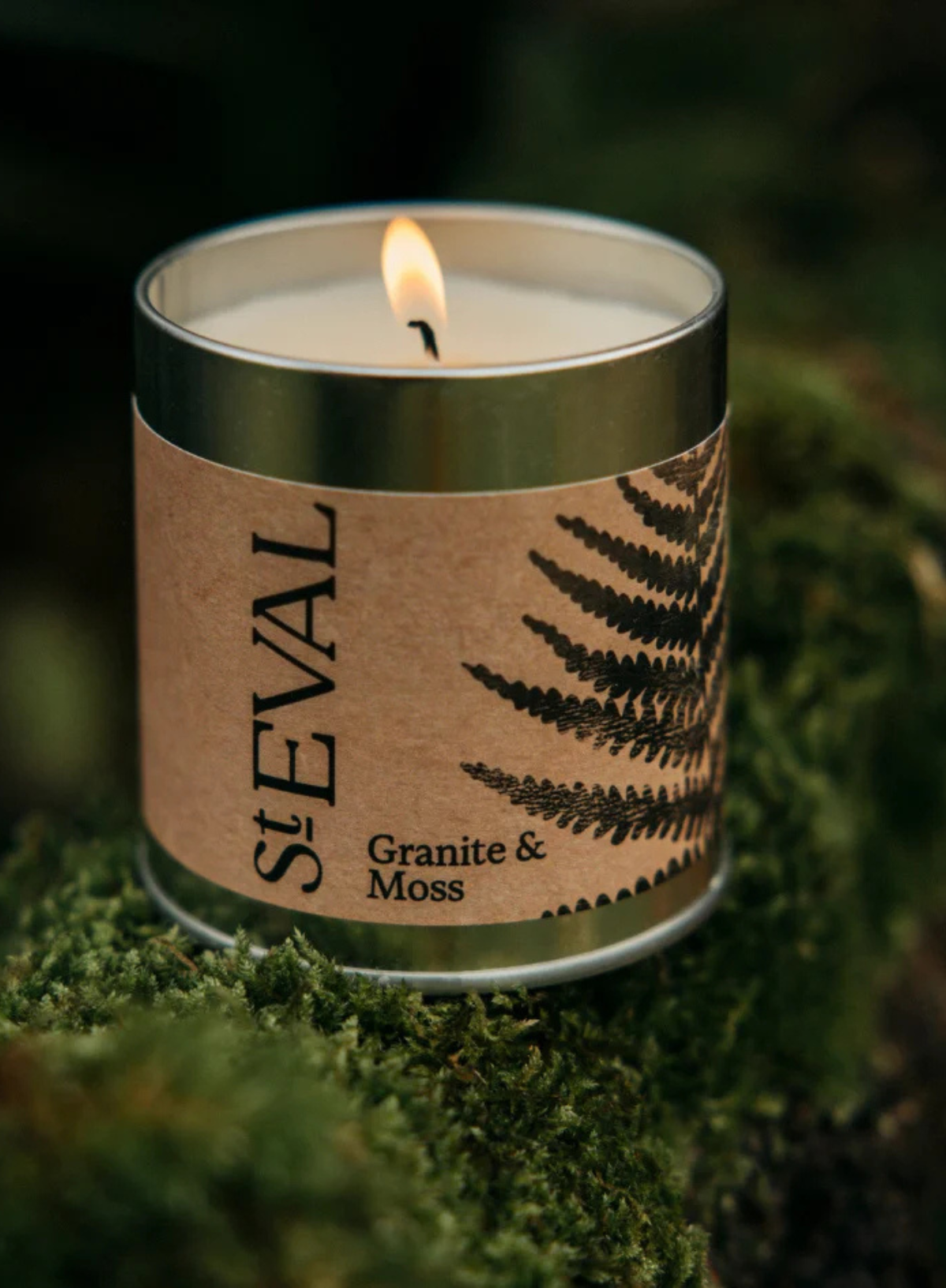 St Eval Scented Tin Candle - Granite & Moss