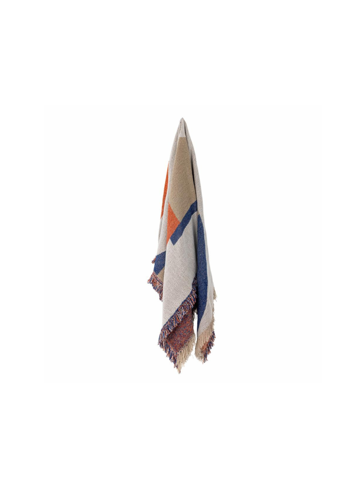 Clarita Orange Recycled Cotton Throw from Bloomingville