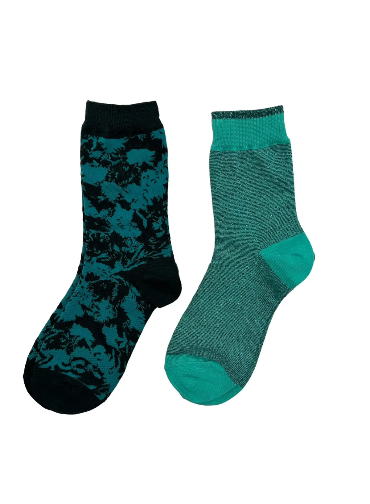 Turquoise Floral Mix Duo Sock Box from Sixton