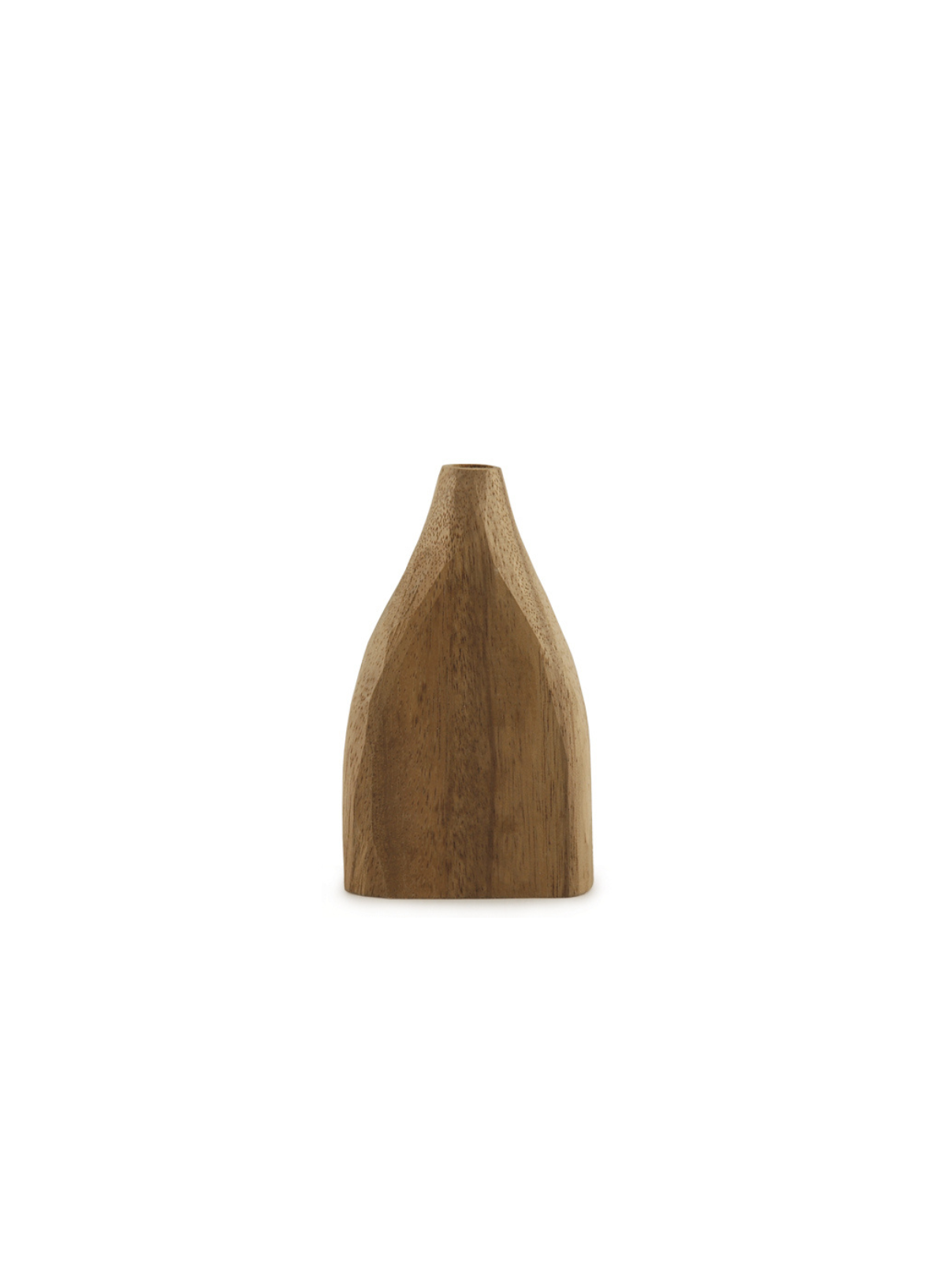 East of India Dark Wood Hand carved vase