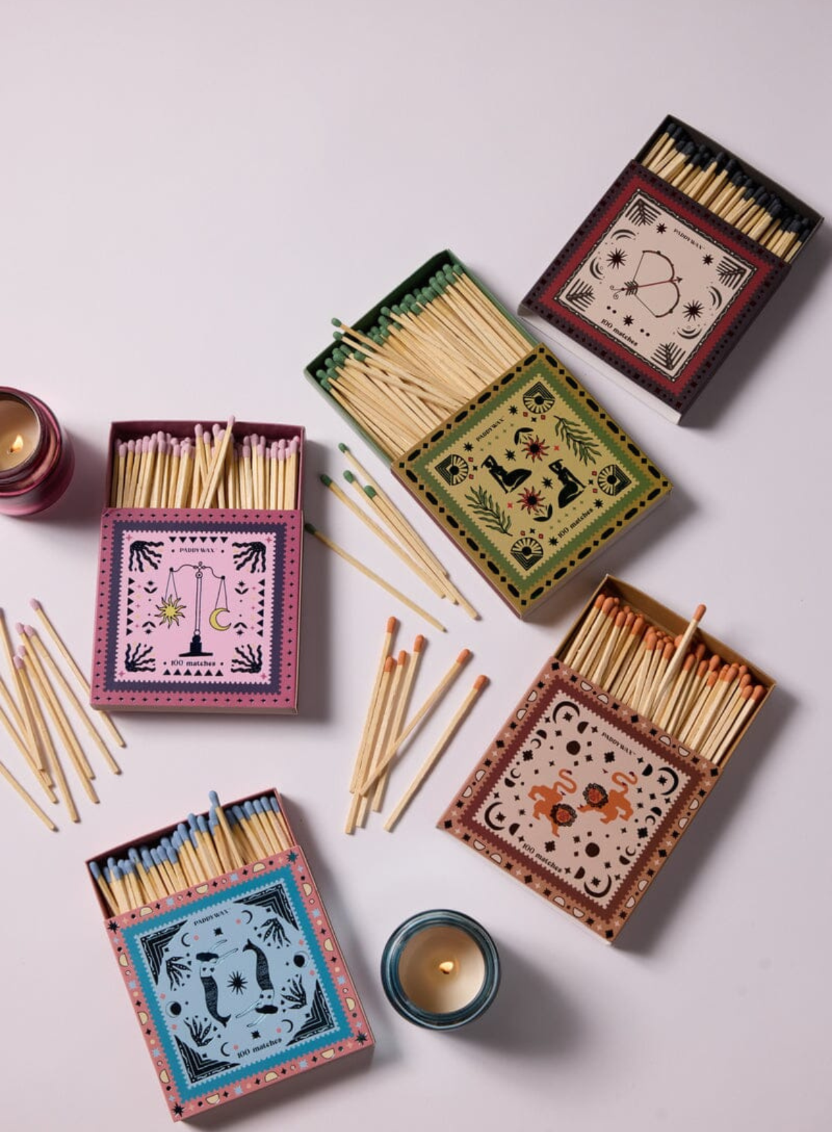 Jumbo Boxed Matches with Foil Accents - Bow & Arrow - from Paddywax
