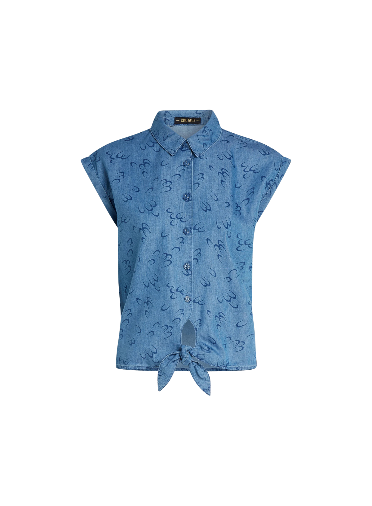 Knot Blouse Coco in Moonlight Blue from King Louie